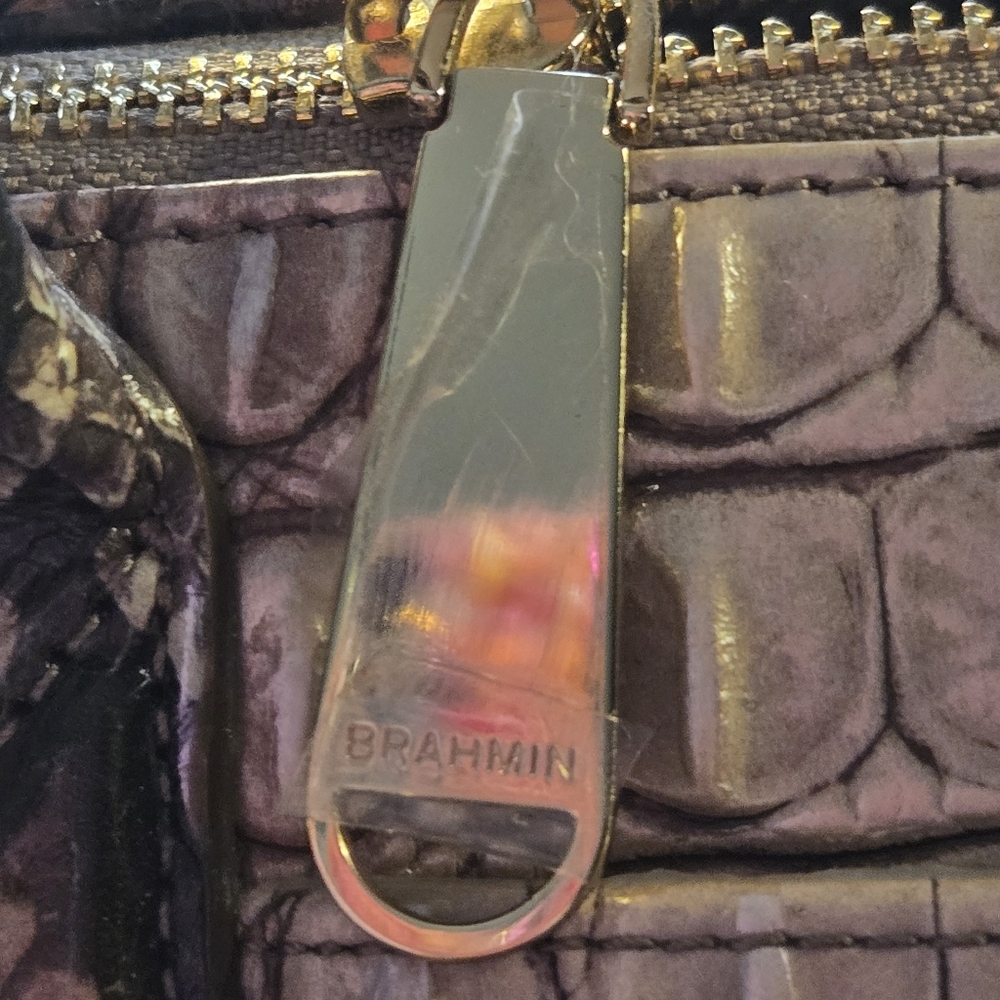 Brahmin Diamondback Ombre Satchel EUC, Sophisticated Bag - Picture 4 of 15